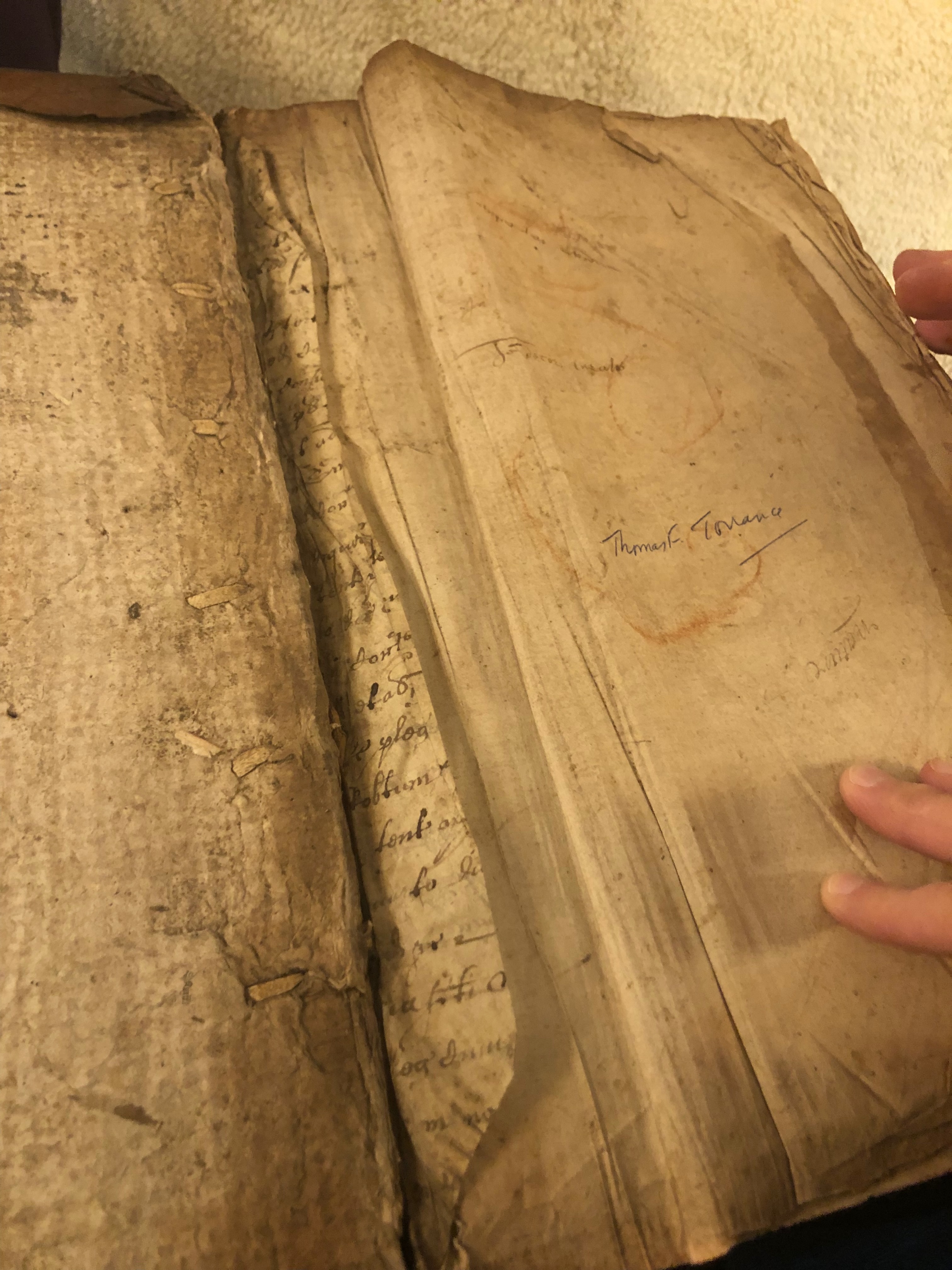 1643-AW-1 end paper inscription