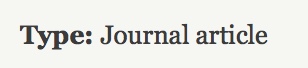 Journal Article reference type