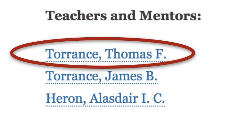 Teachers and Mentors links