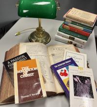 Photo montage of a few books in the OU Torrance Collection